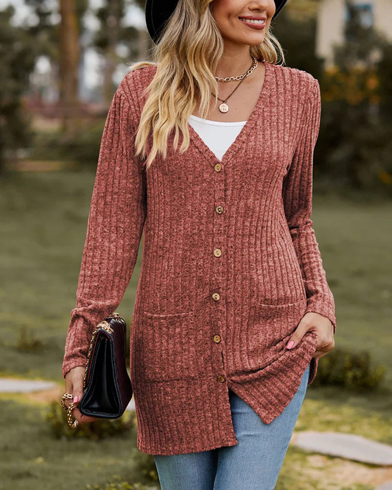 Cardigan Femme Élégant à Manches Longues 5