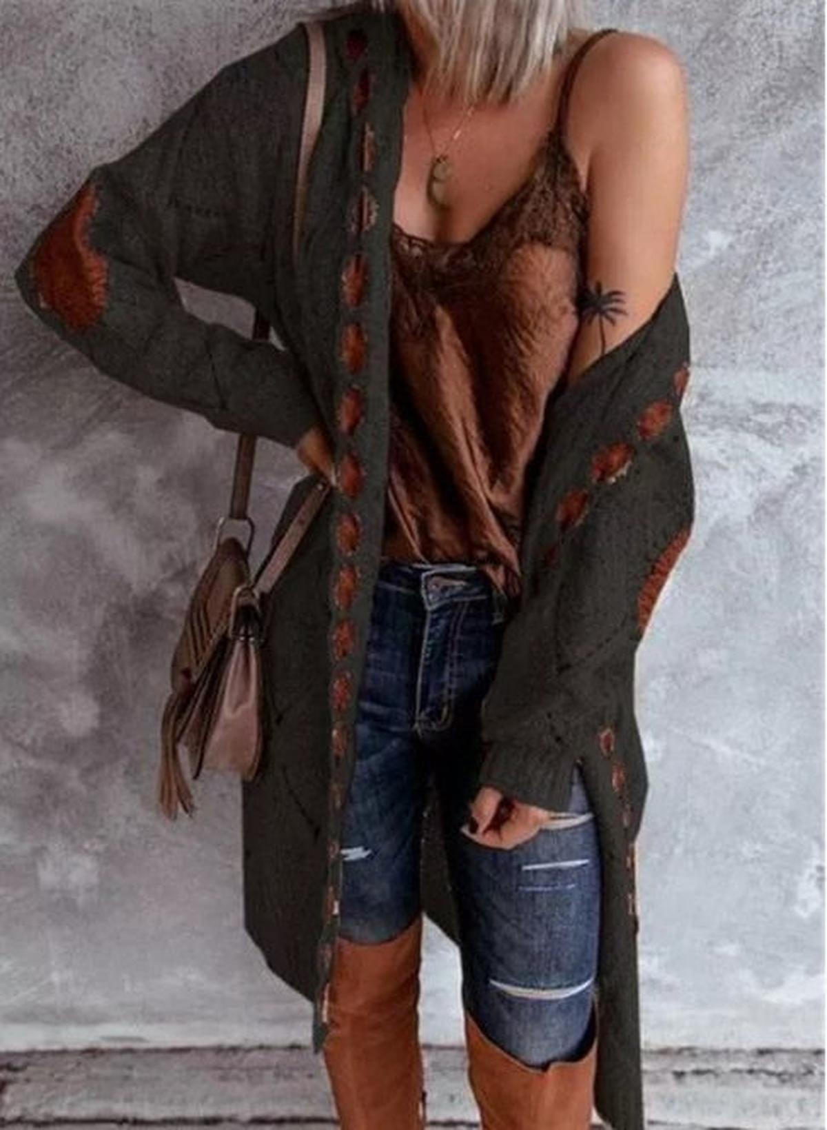 Cardigan Femme Long Pratique Avec Capuche 7