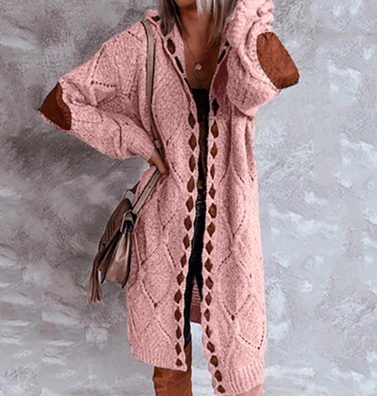 Cardigan Femme Long Pratique Avec Capuche 8