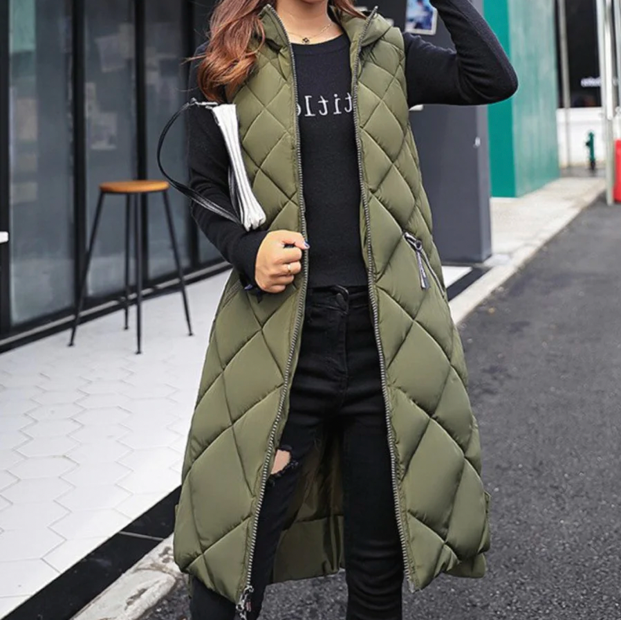 Cardigan Long Femme avec Capuche 1