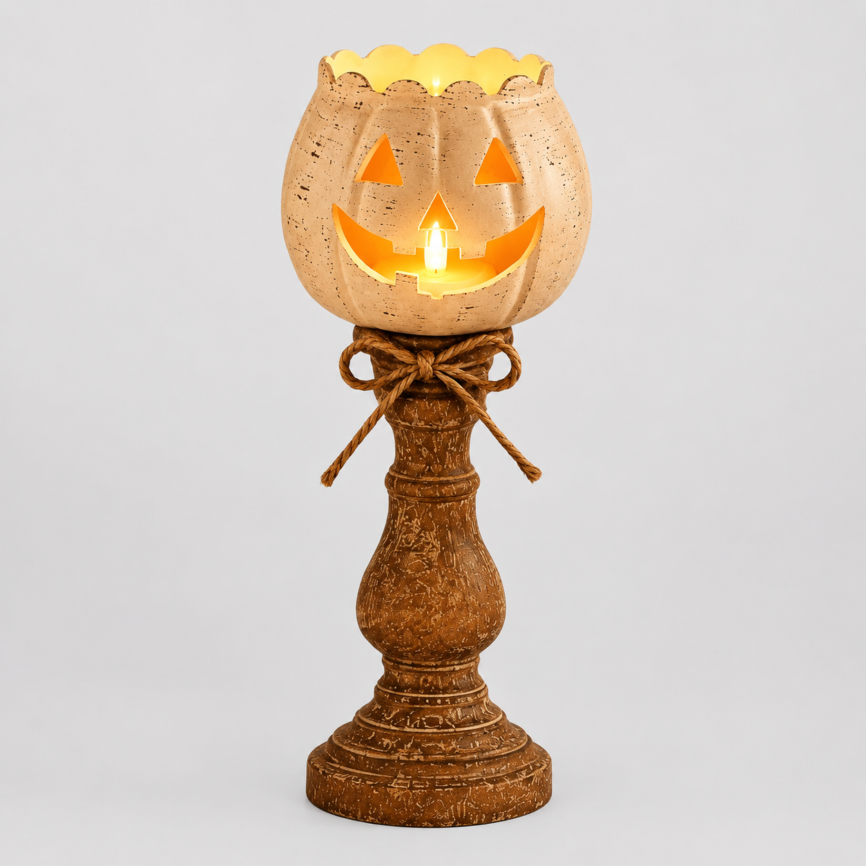 Citrouille d'Halloween Décoration LED avec Bougie Électronique - 12/15/18 cm