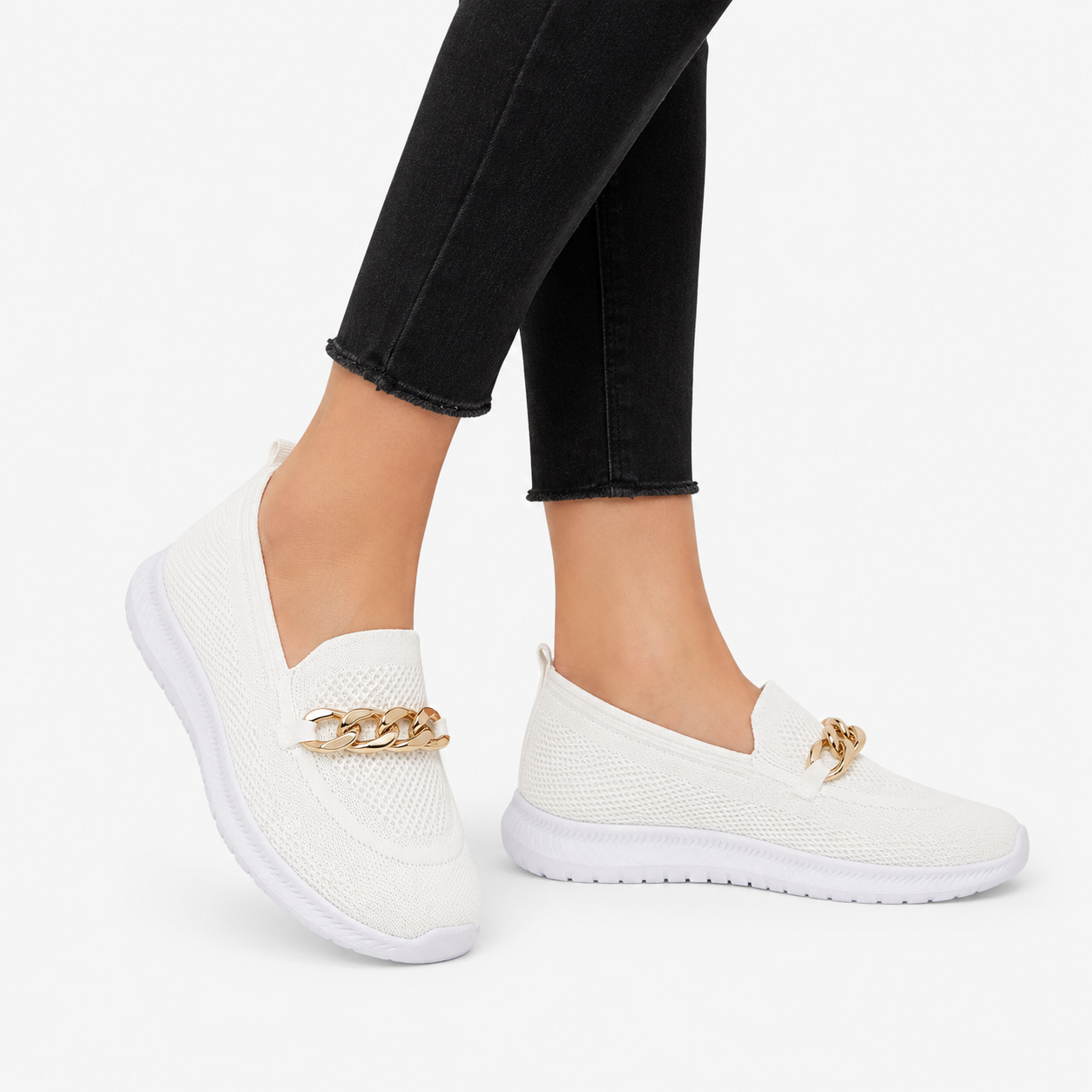 Mocassins Femme en Cuir Souple d'Été Confortables et Légers