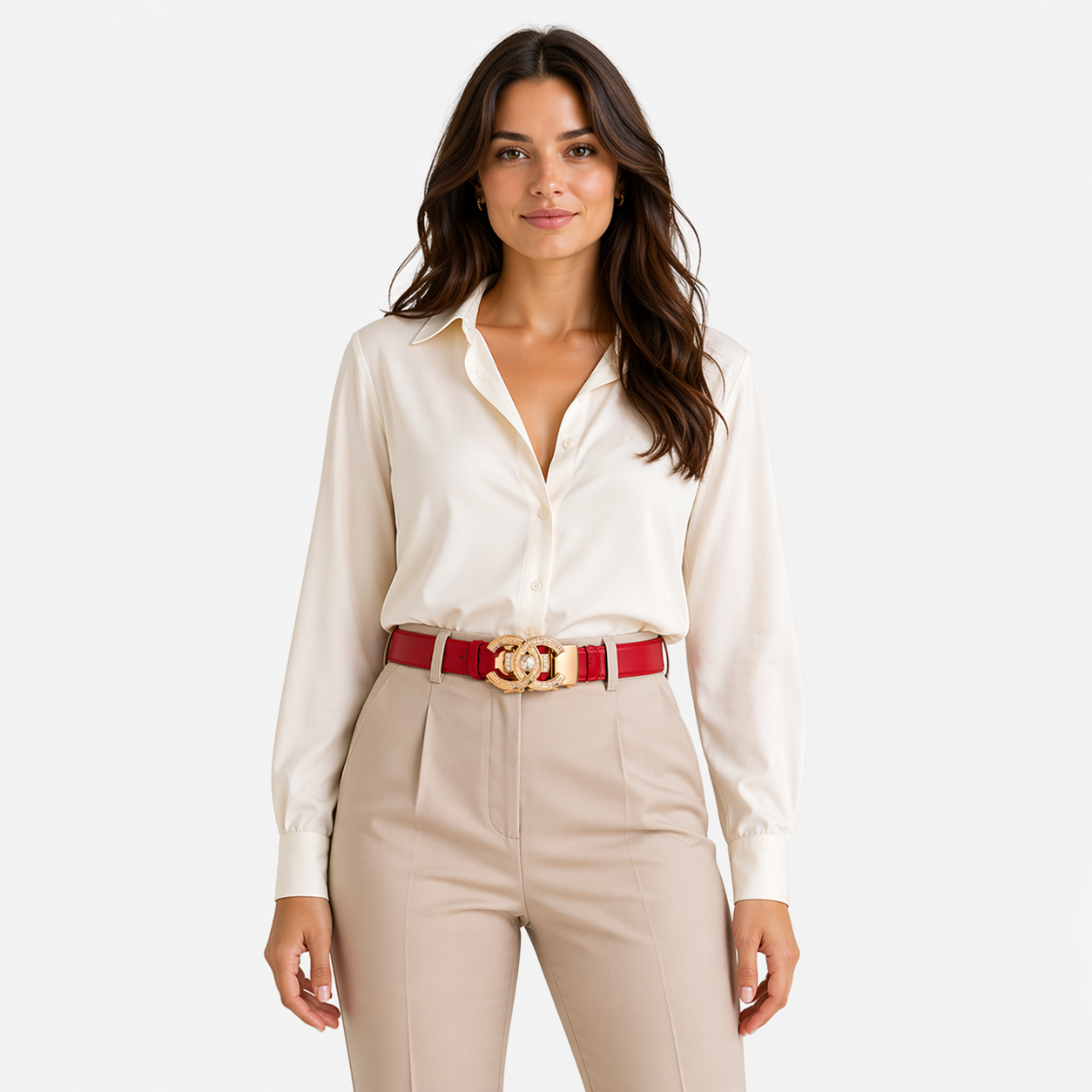 Ceinture Femme en Véritable Cuir Noir - Luxe et Élégance, Coupe Parfaite