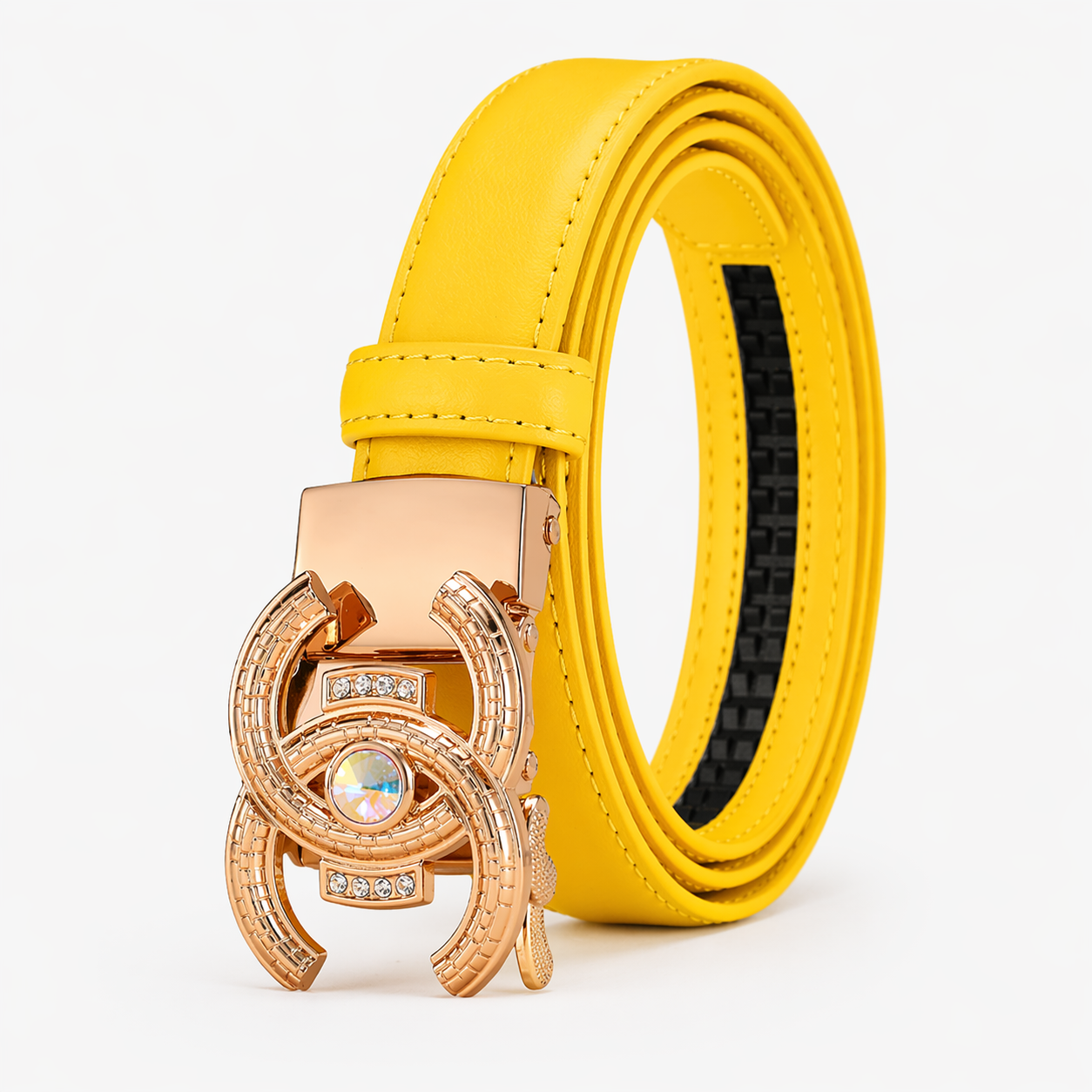 Ceinture Femme en Véritable Cuir Noir - Luxe et Élégance, Coupe Parfaite