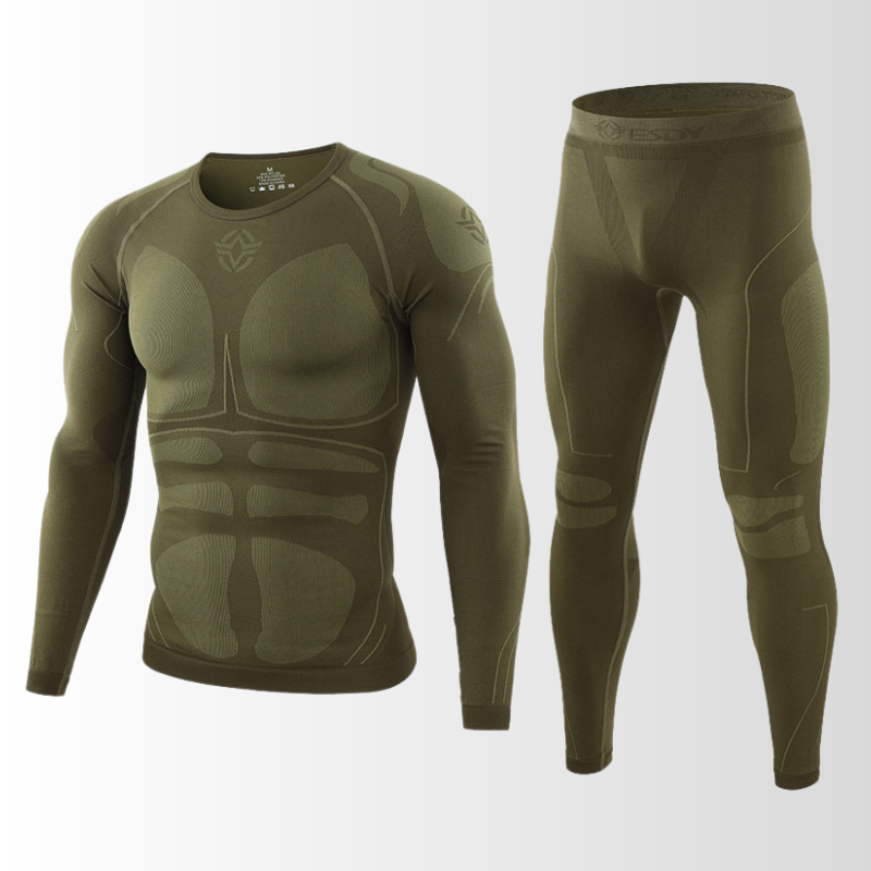 Ensemble de Sous-Vêtements Thermiques pour Homme - Sans Couture, Évacuation de l'Humidité