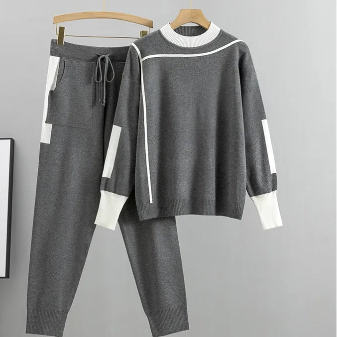 Ensemble Décontracté Femme Chic Tailleur Pantalon 1