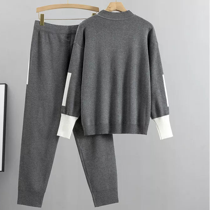 Ensemble Décontracté Femme Chic Tailleur Pantalon 2