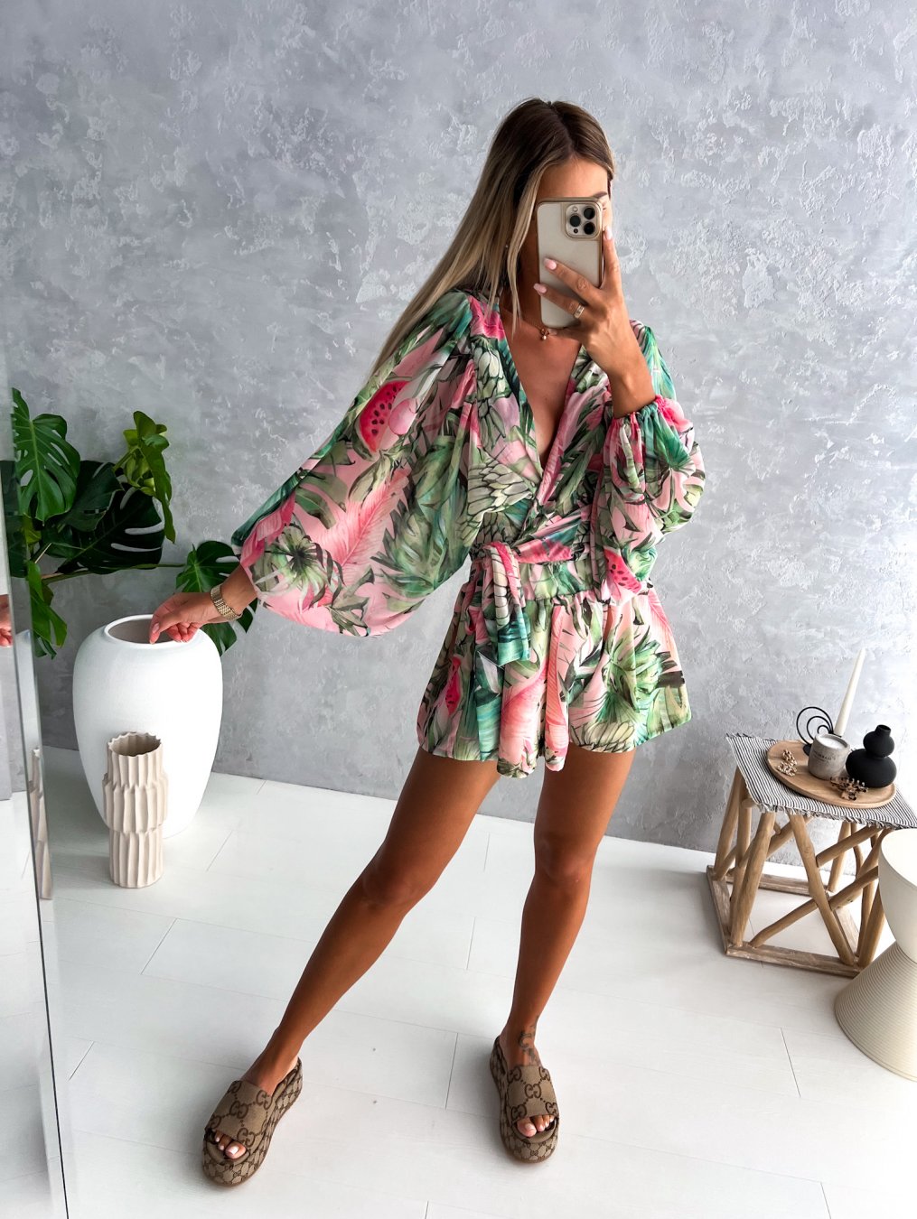 Ensemble Élégant Femme Short Chemisier 1