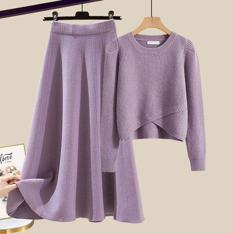 Ensemble Femme Chic Pull et Jupe 5