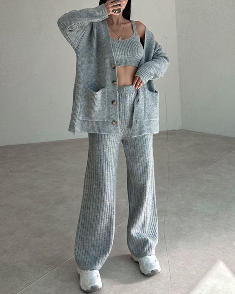 Ensemble Femme Confortable en Tricot 5