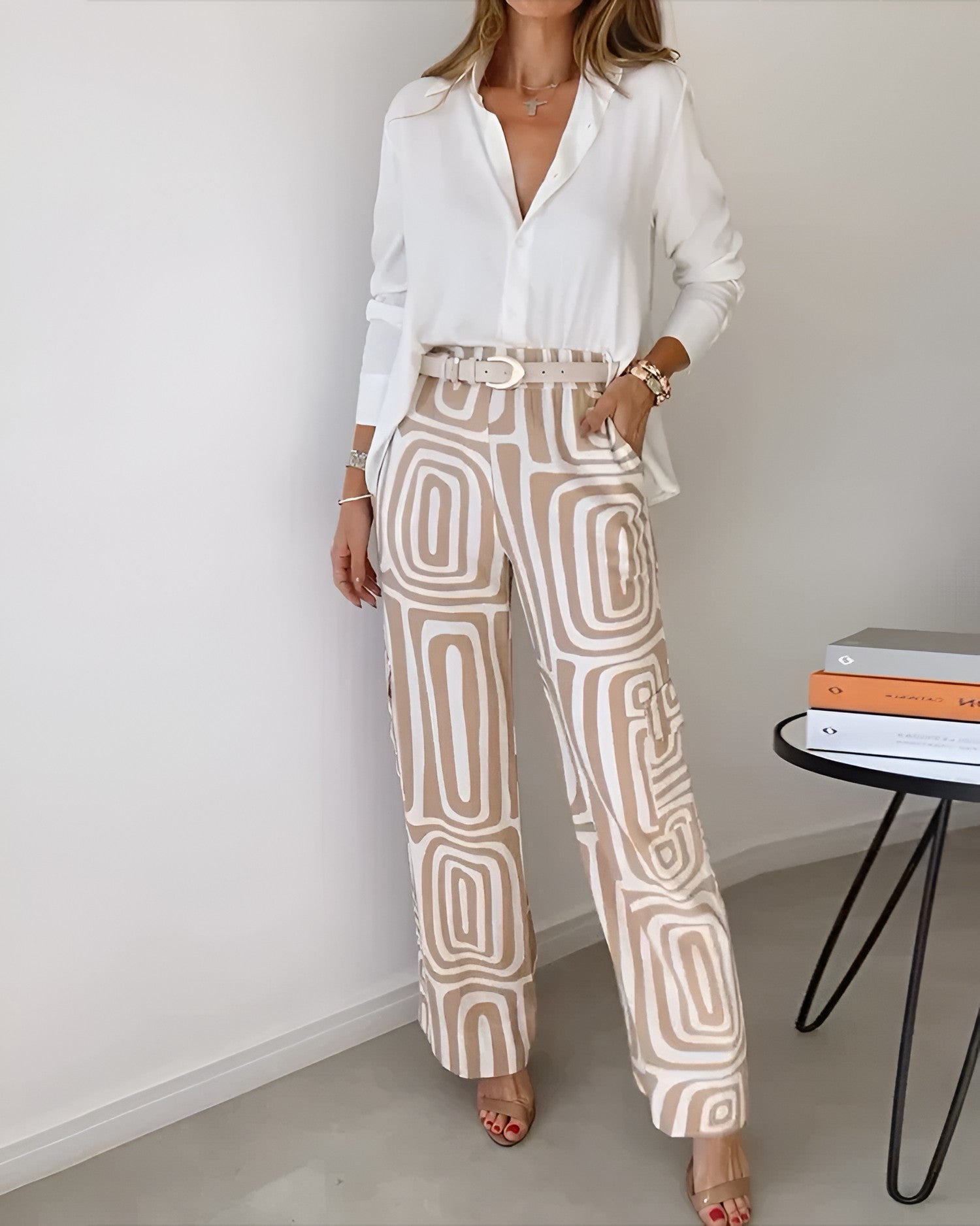 Ensemble Femme Tailleur Pantalon Blouse Raffinée