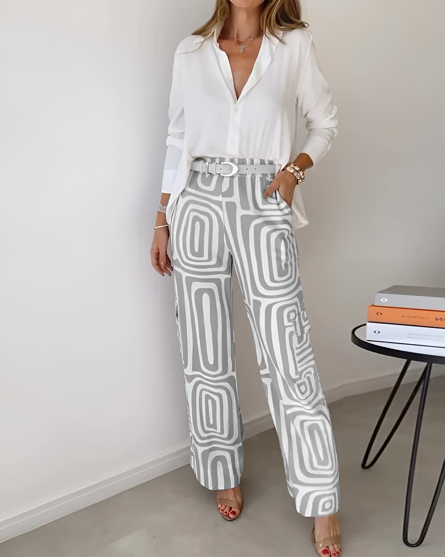 Ensemble Femme Tailleur Pantalon Blouse Raffinée