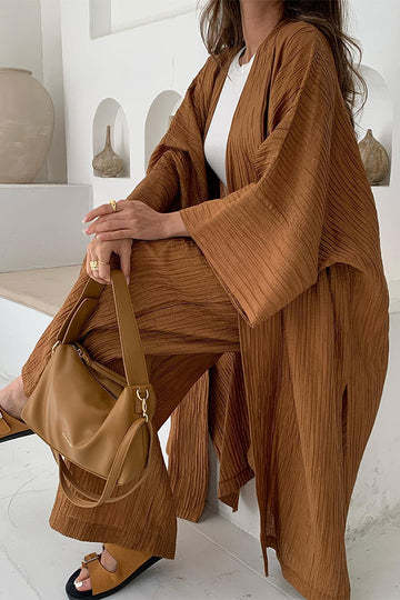 Ensemble Femme Kimono Élégant Plissé 2