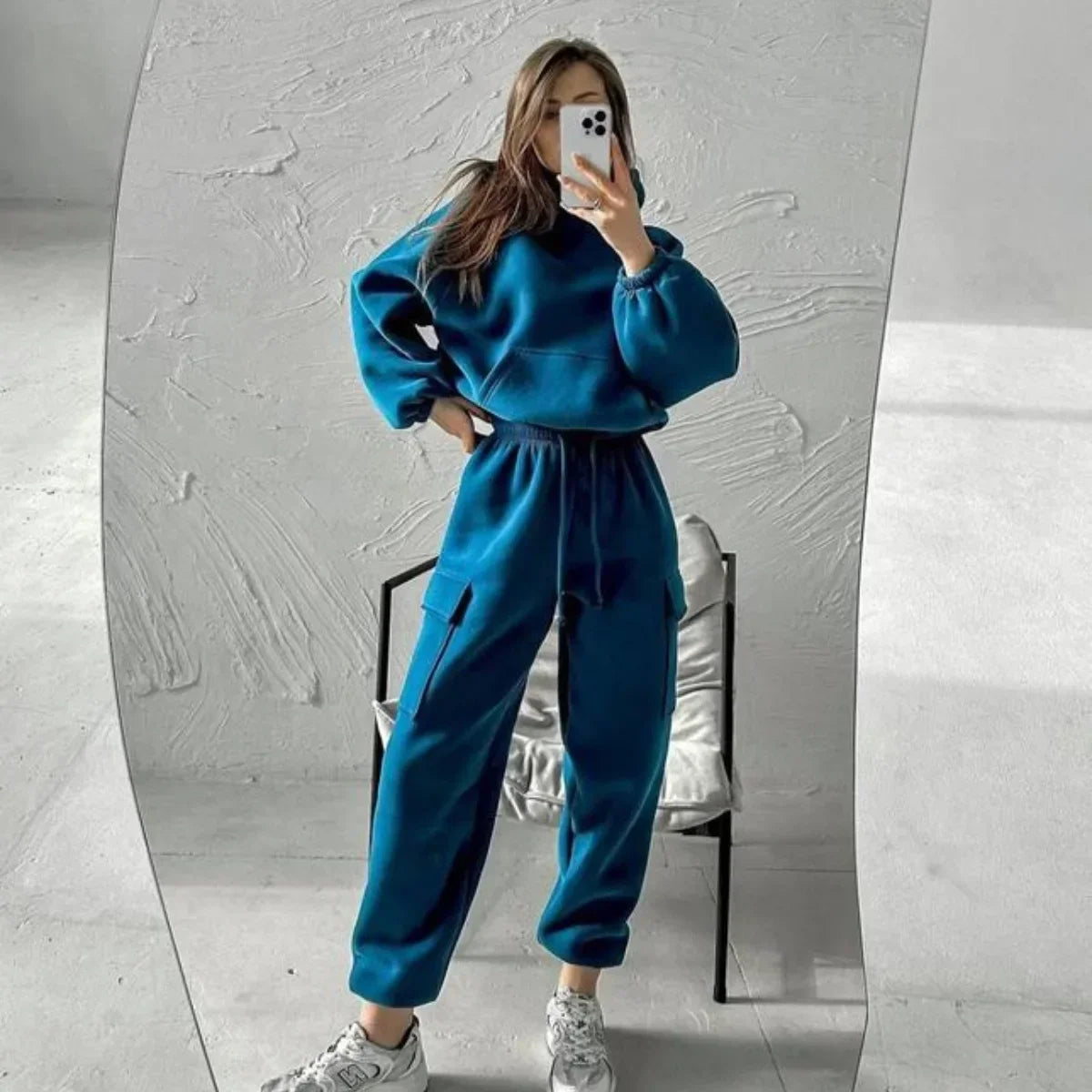 Ensemble Sport Femme Survêtement avec Poches Cargo 1