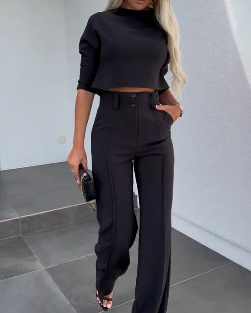 Ensemble Tailleur Femme Chic à Manches Longues 0