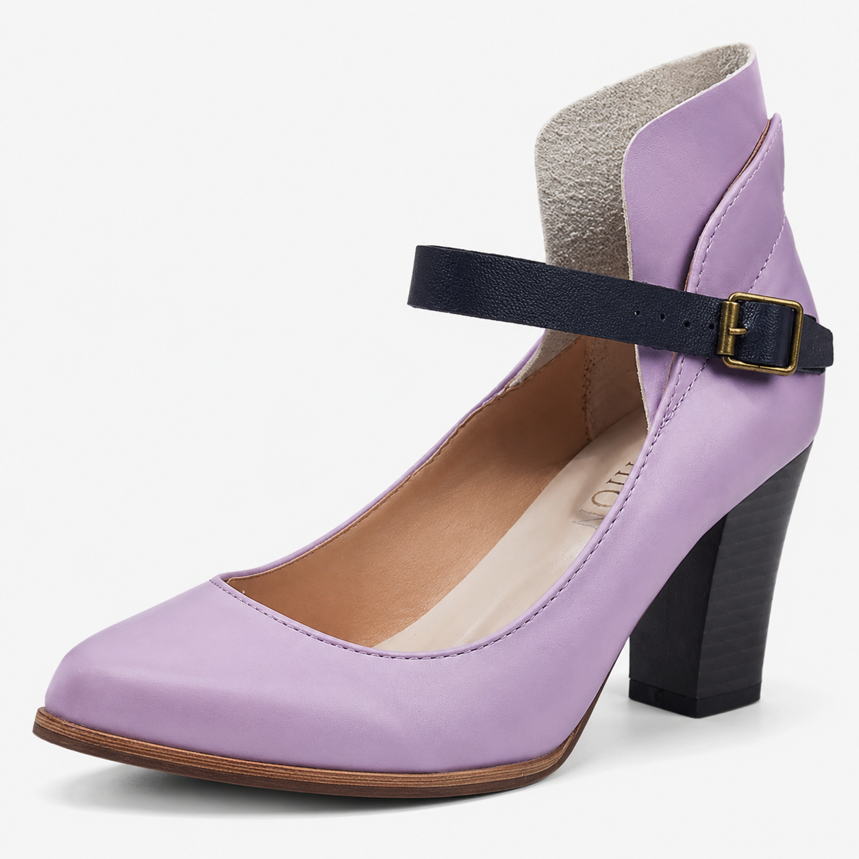 Damen Pumps aus schwarzem Leder, bequem und elegant