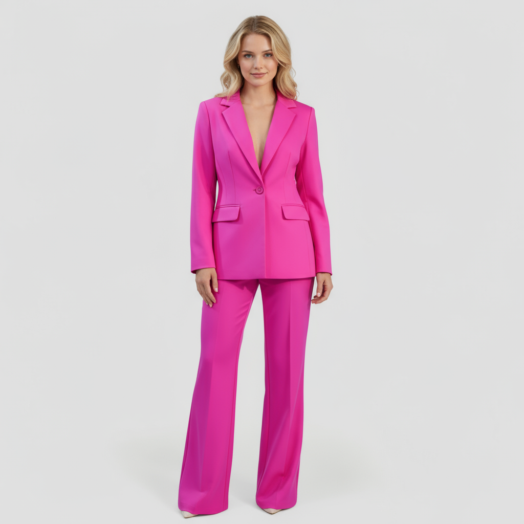 Damen Tailleur-Set mit Blazer und Polyesterhose