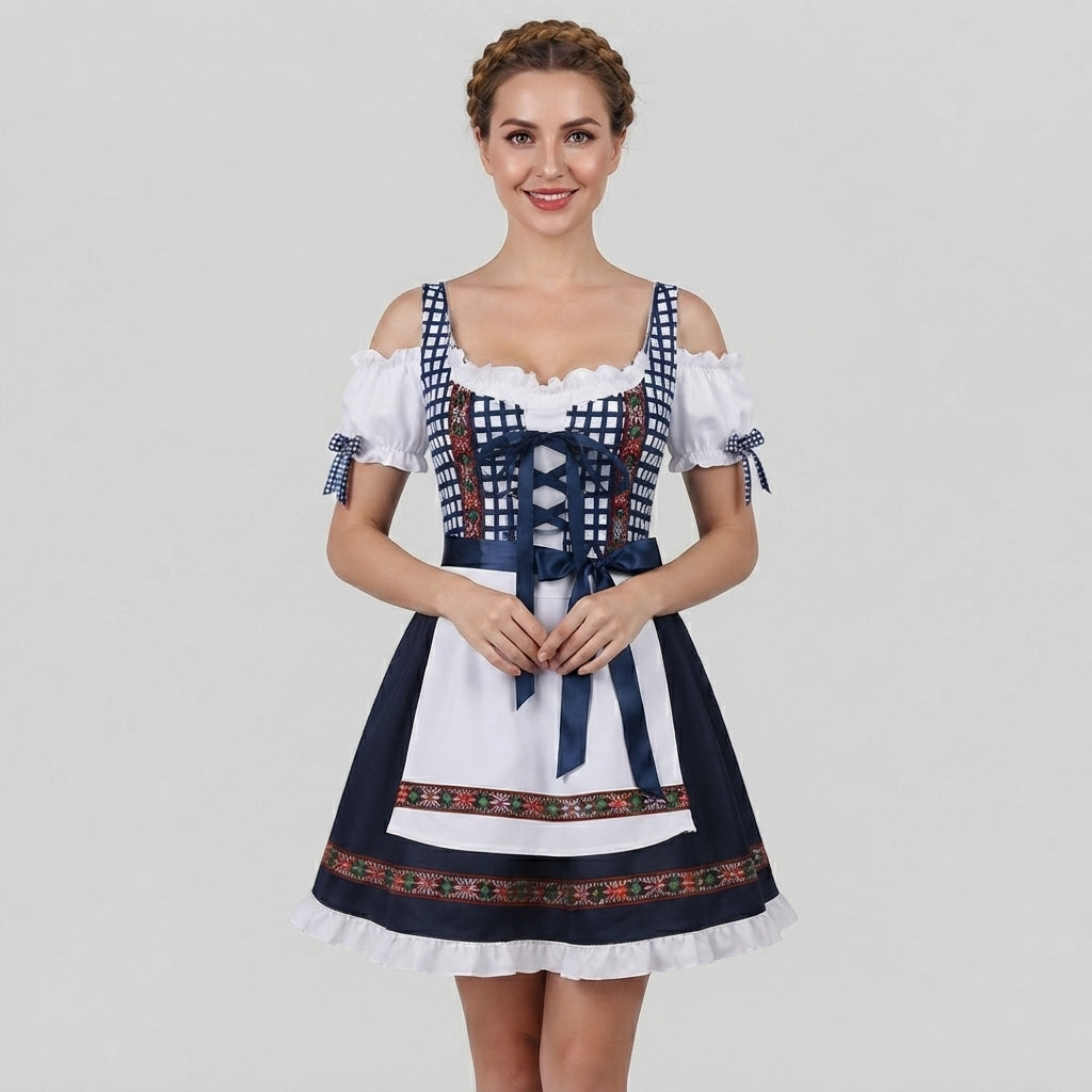 Robe Dirndl Femme, Dentelle & Tradition pour l'Oktoberfest
