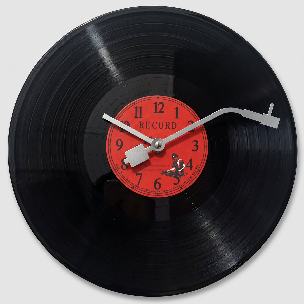 Vinylora Horloge Murale Rétro Disque Vinyle - Mécanisme Silencieux