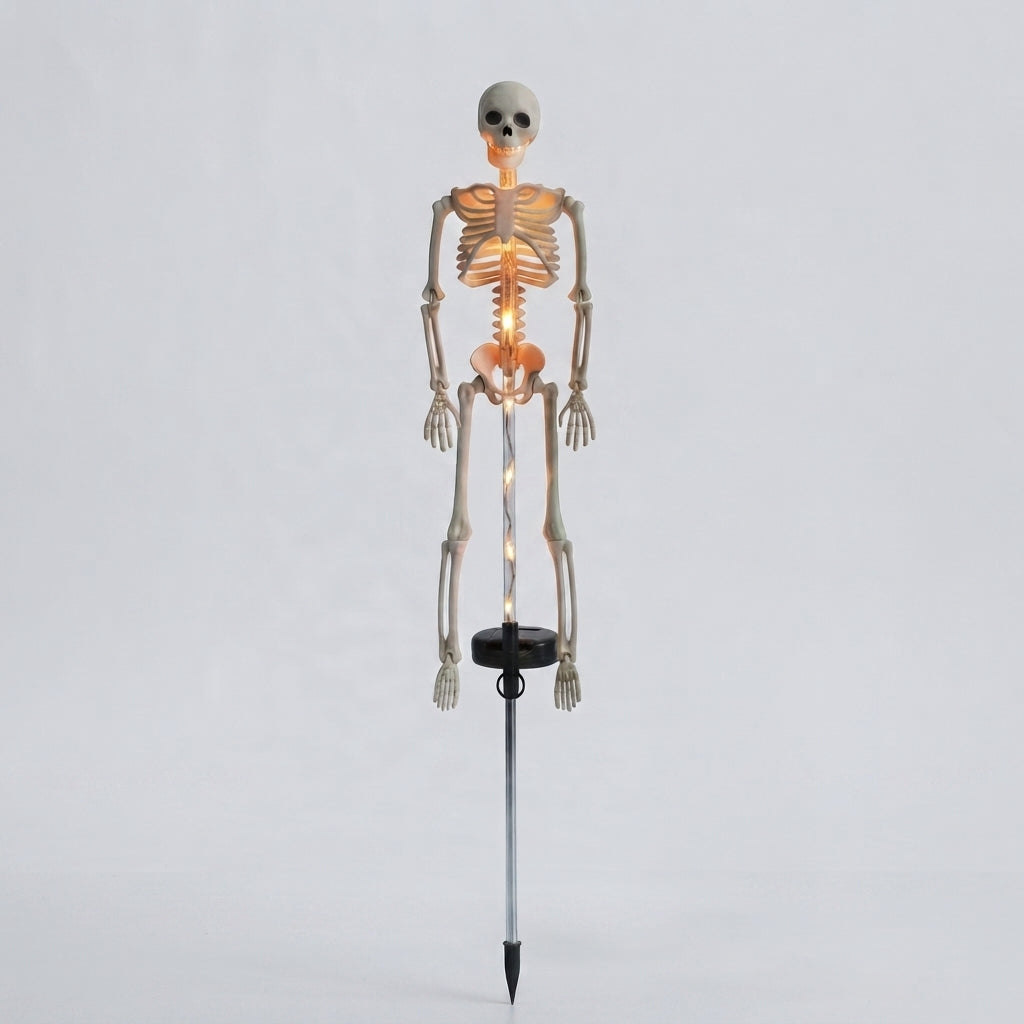 Piquet de Jardin Squelette Solaire Lumineux - Décor LED Halloween Extérieur