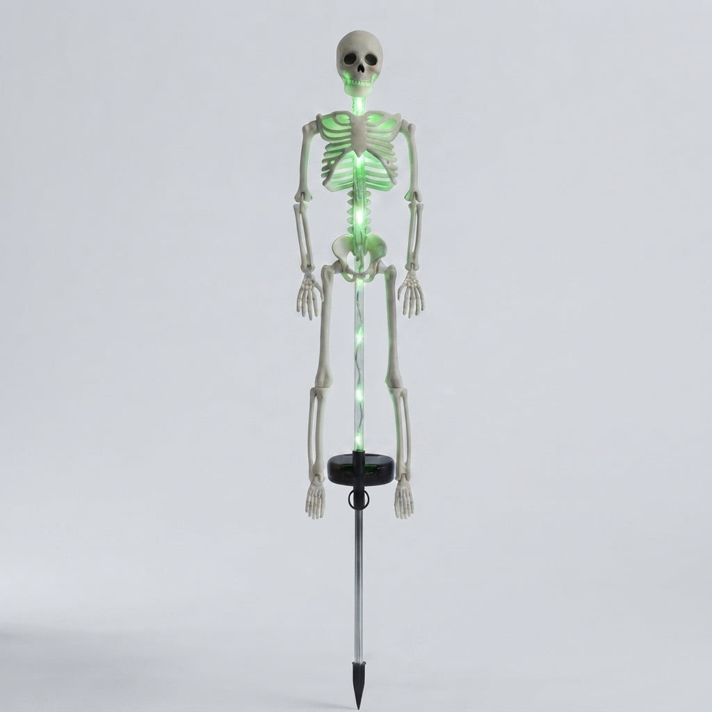 Piquet de Jardin Squelette Solaire Lumineux - Décor LED Halloween Extérieur