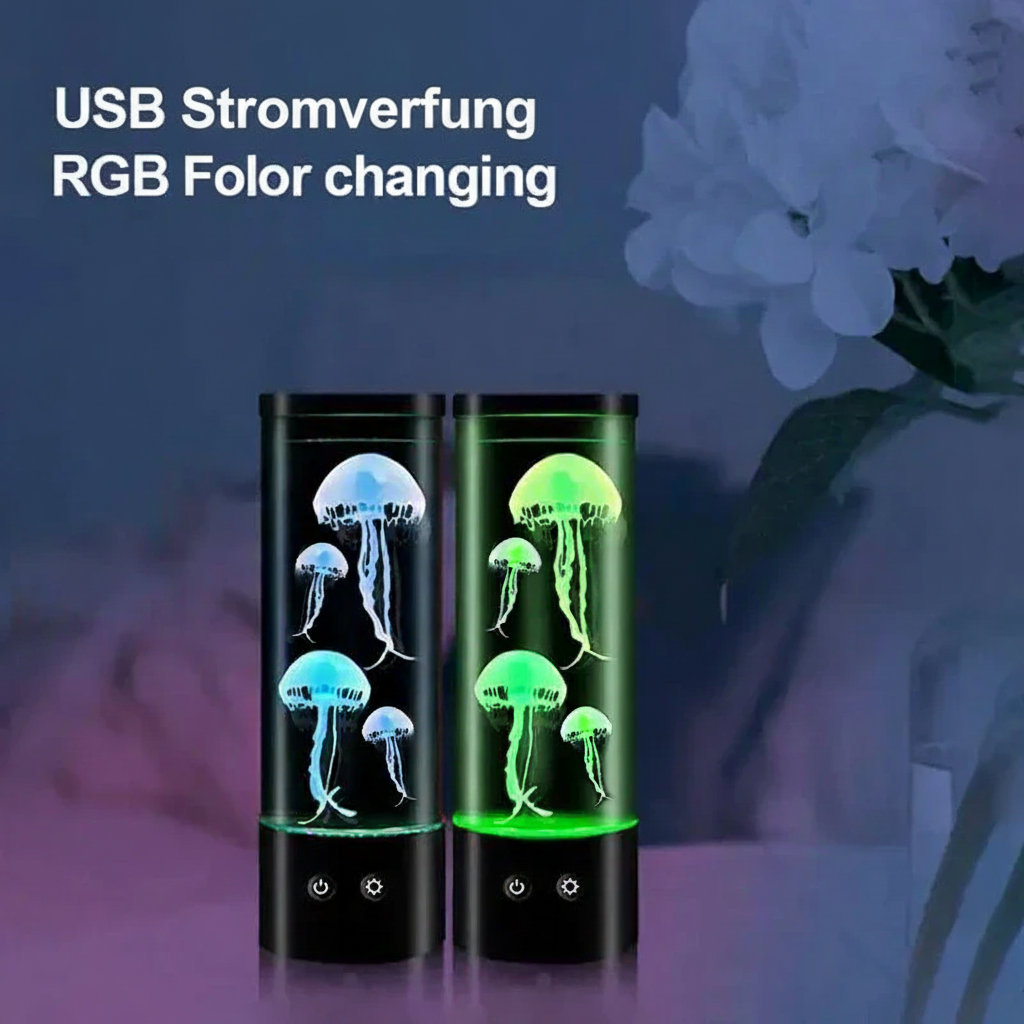 Lampe d'Ambiance LED Aquarium Méduse - Couleurs Changeantes