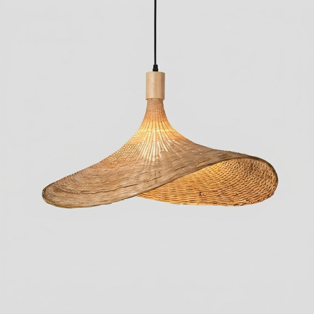 Handwoven Rattan Dome Pendant Light
