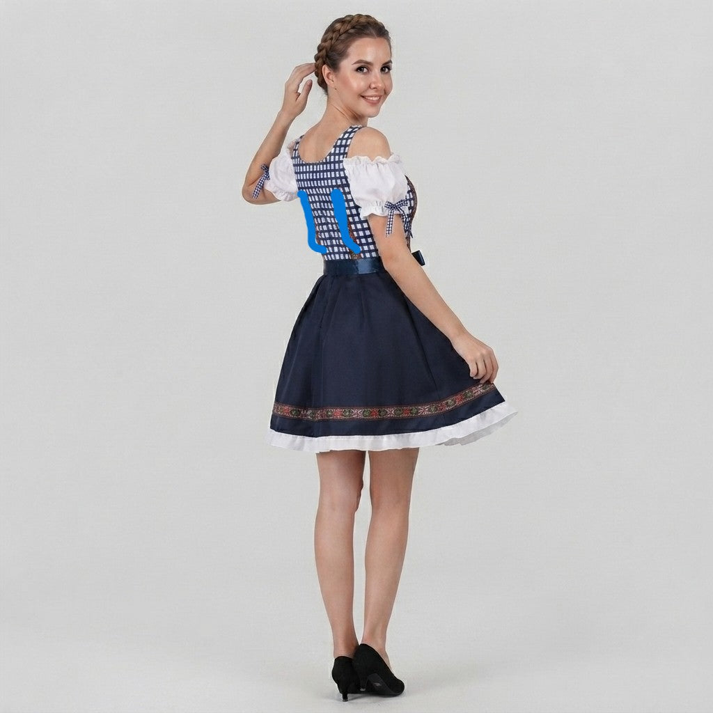 Robe Dirndl Femme, Dentelle & Tradition pour l'Oktoberfest