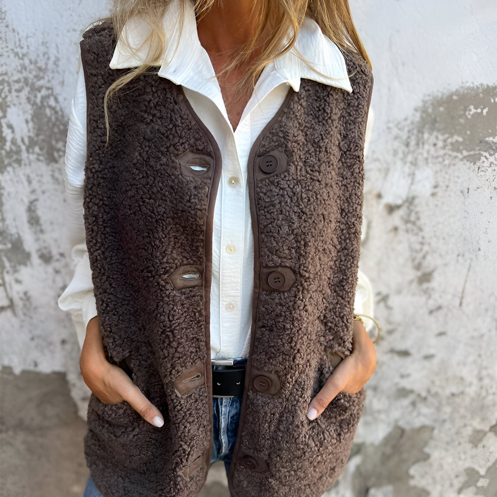 Gilet Femme à Boutons Acryliqu Autumn Collection