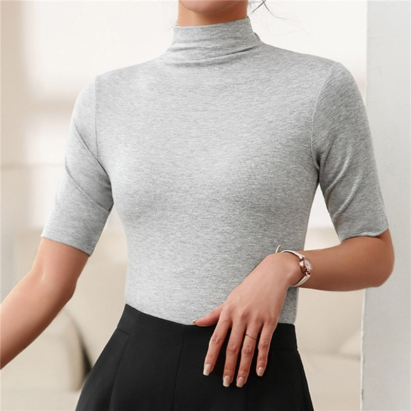 Haut Col Roulé Élégant Femme 2
