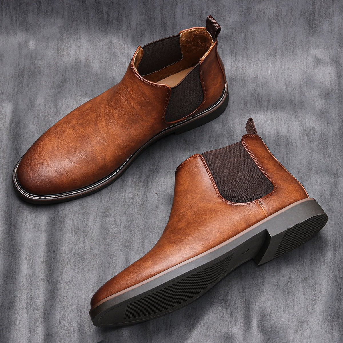 Bottines Chelsea pour Homme avec Empiècements Élastiques