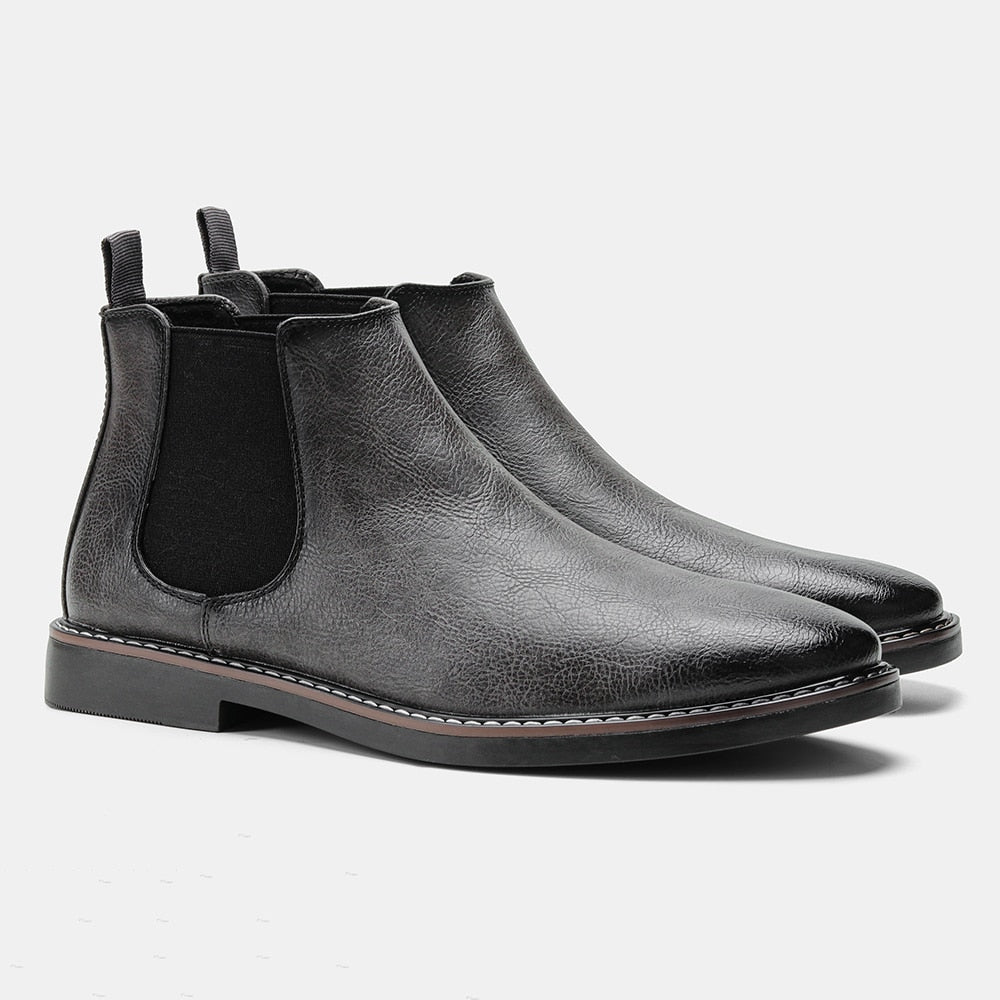Bottines Chelsea pour Homme avec Empiècements Élastiques