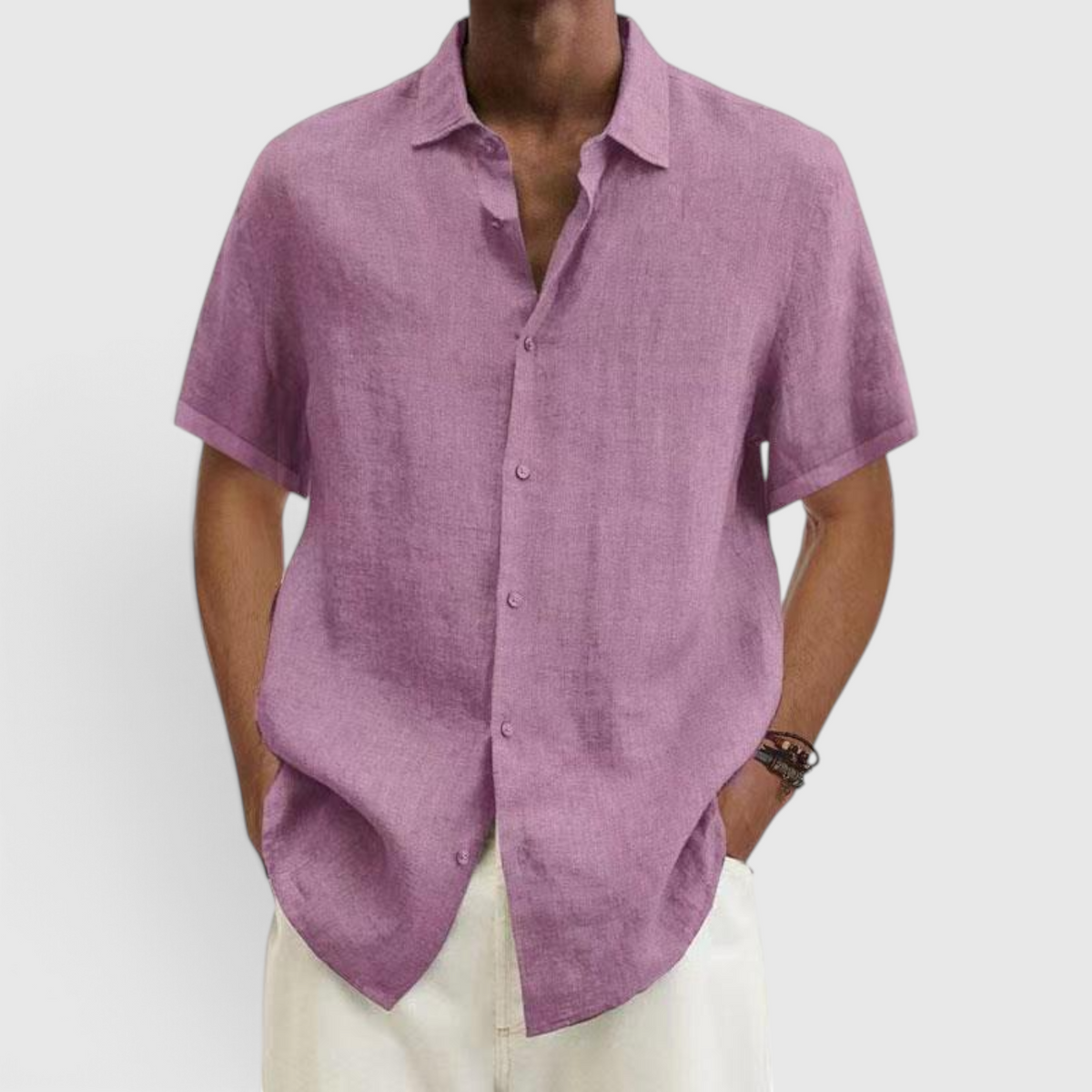 Chemise Décontractée Manches Courtes pour Homme - Boutonnée Quotidienne