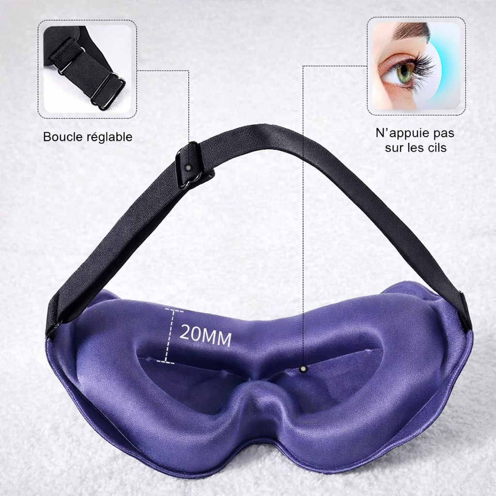 3D Schlafmaske verstellbar - Lichtschutzkomfort für Herren & Damen