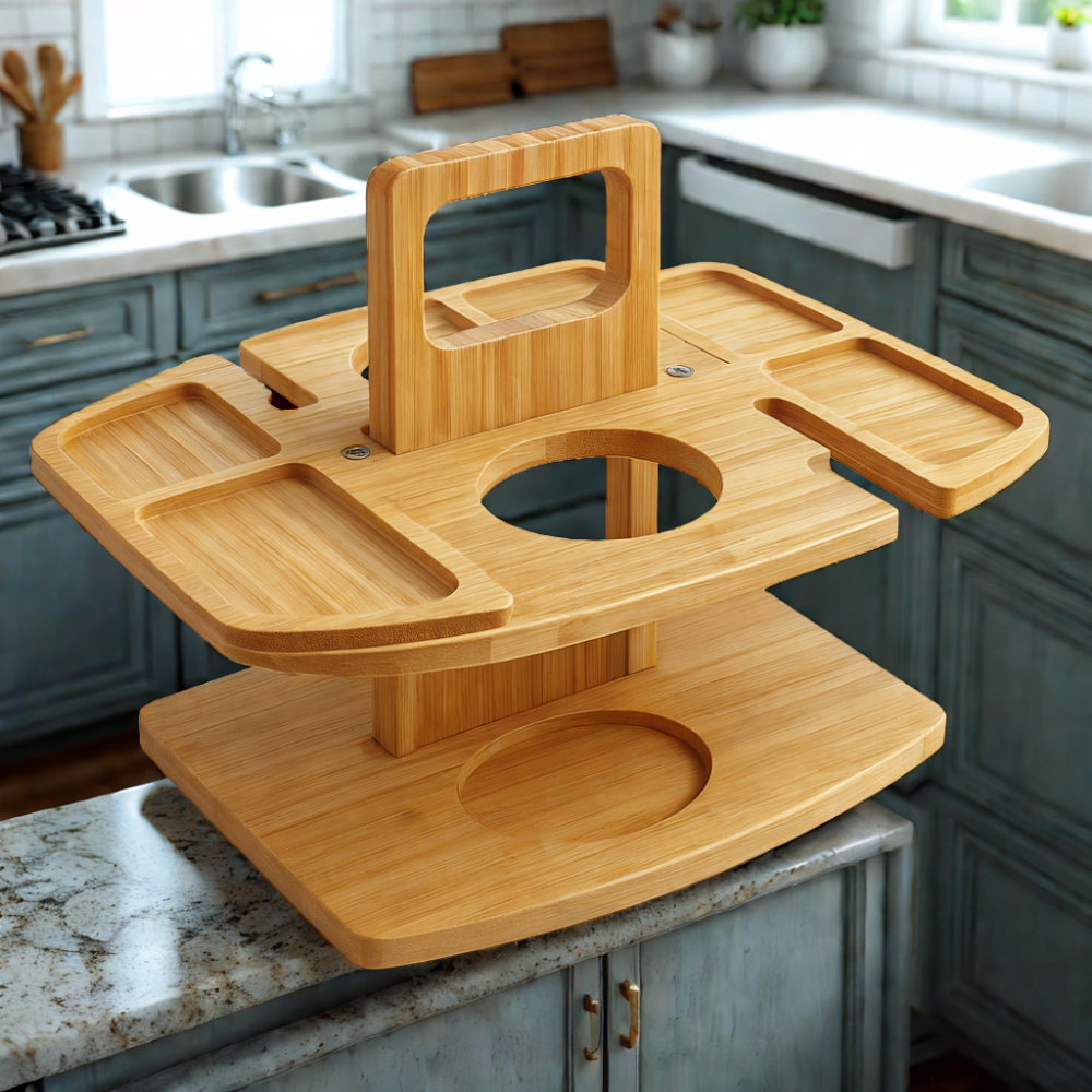 Table de Pique-Nique Pliable Compacte en Bois