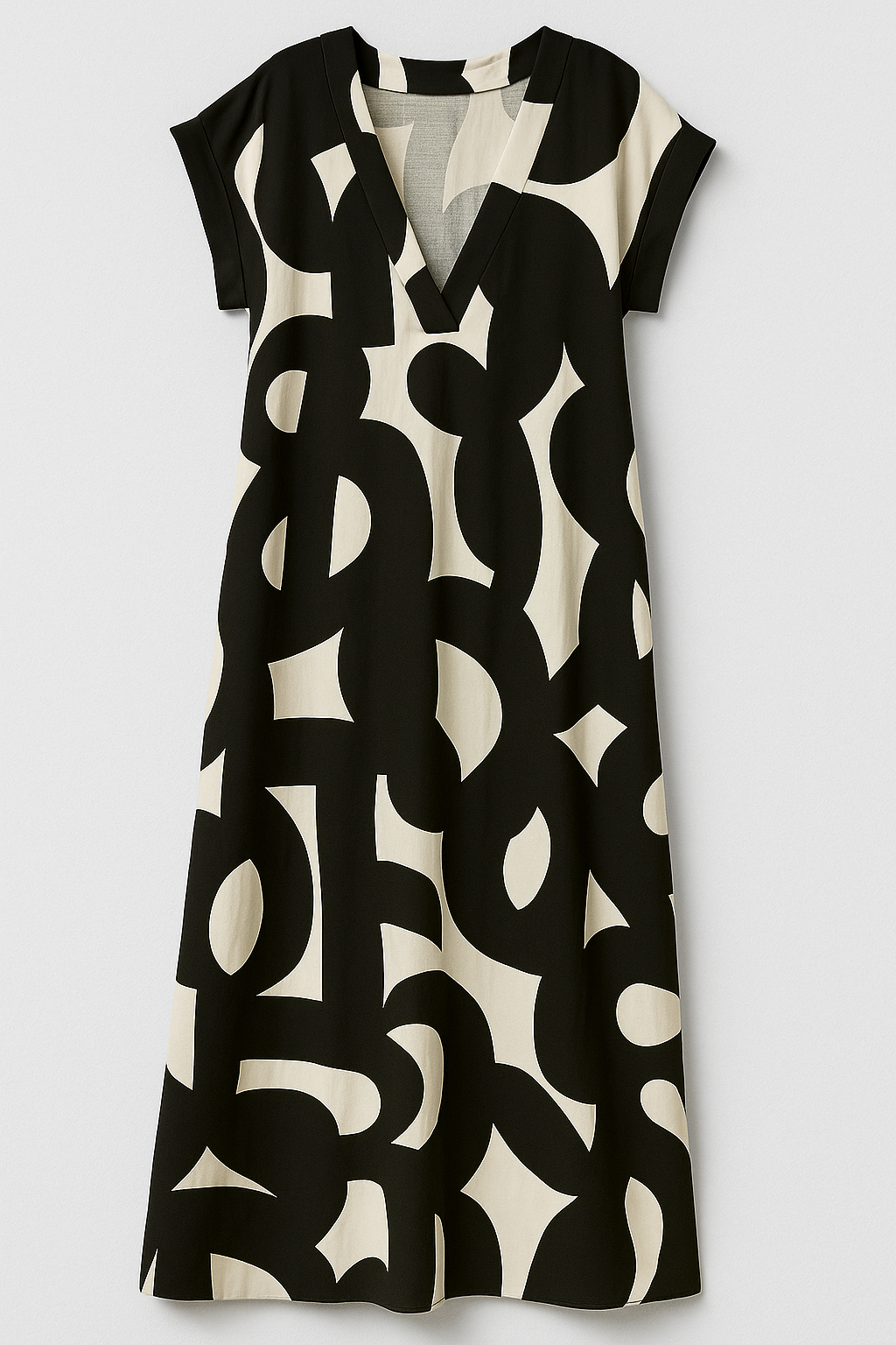 Chic Women's V-Neck Maxi Dress with an Elegant Silhouette