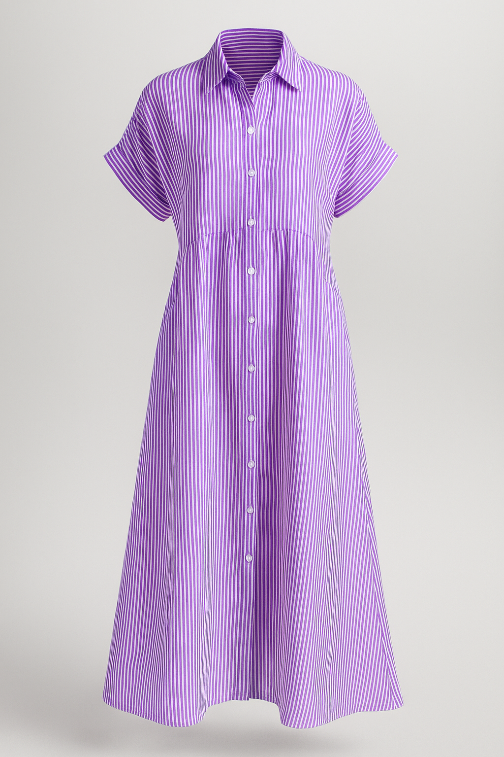 Women's Elegant Midi Dress with Pockets Alsidig Kjole