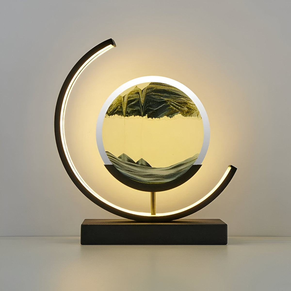 Lampe de Table Sable Cinétique LED – Design Flux de Sable