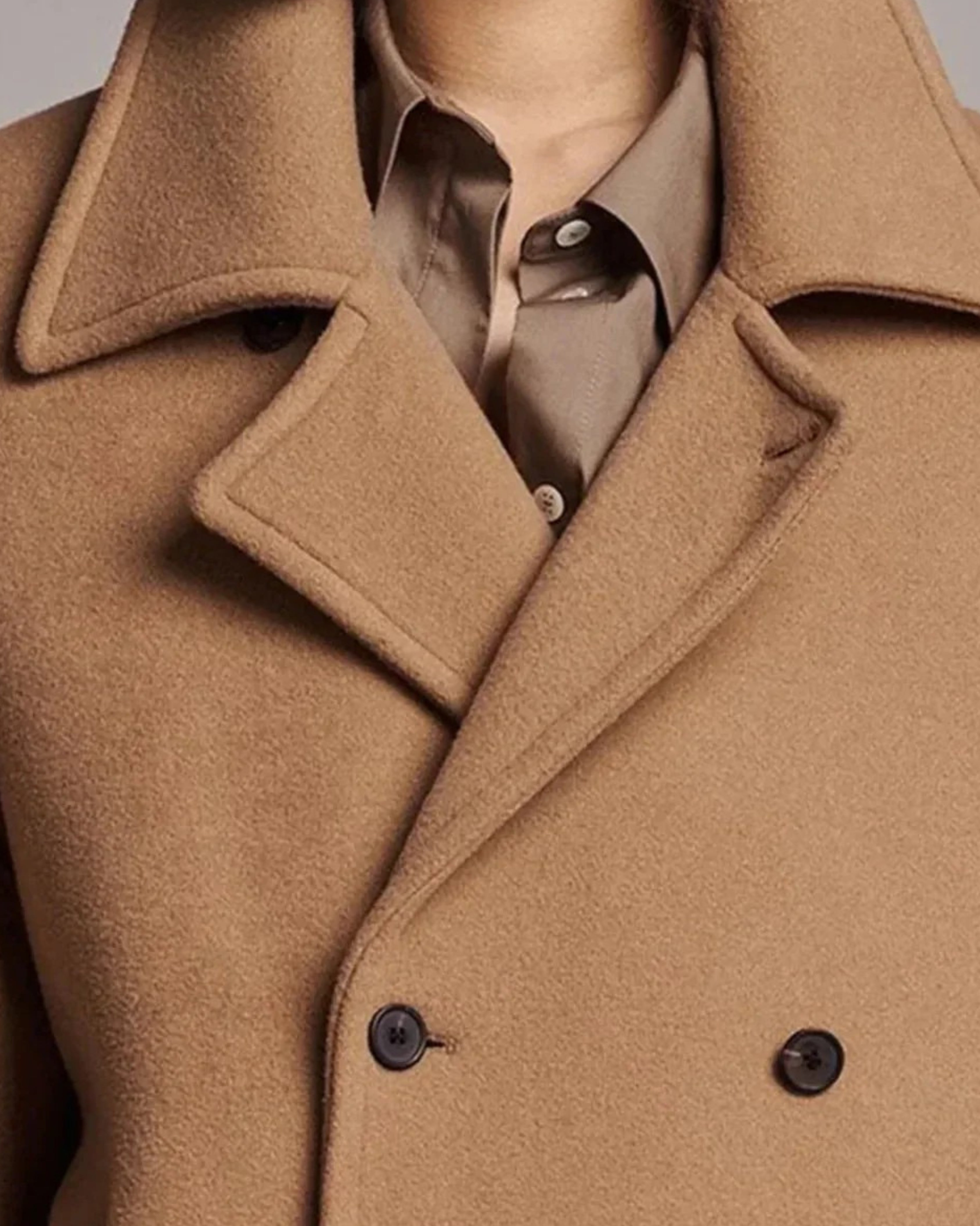 Manteau Long Femme Style Noir Polyester Autumn Collection