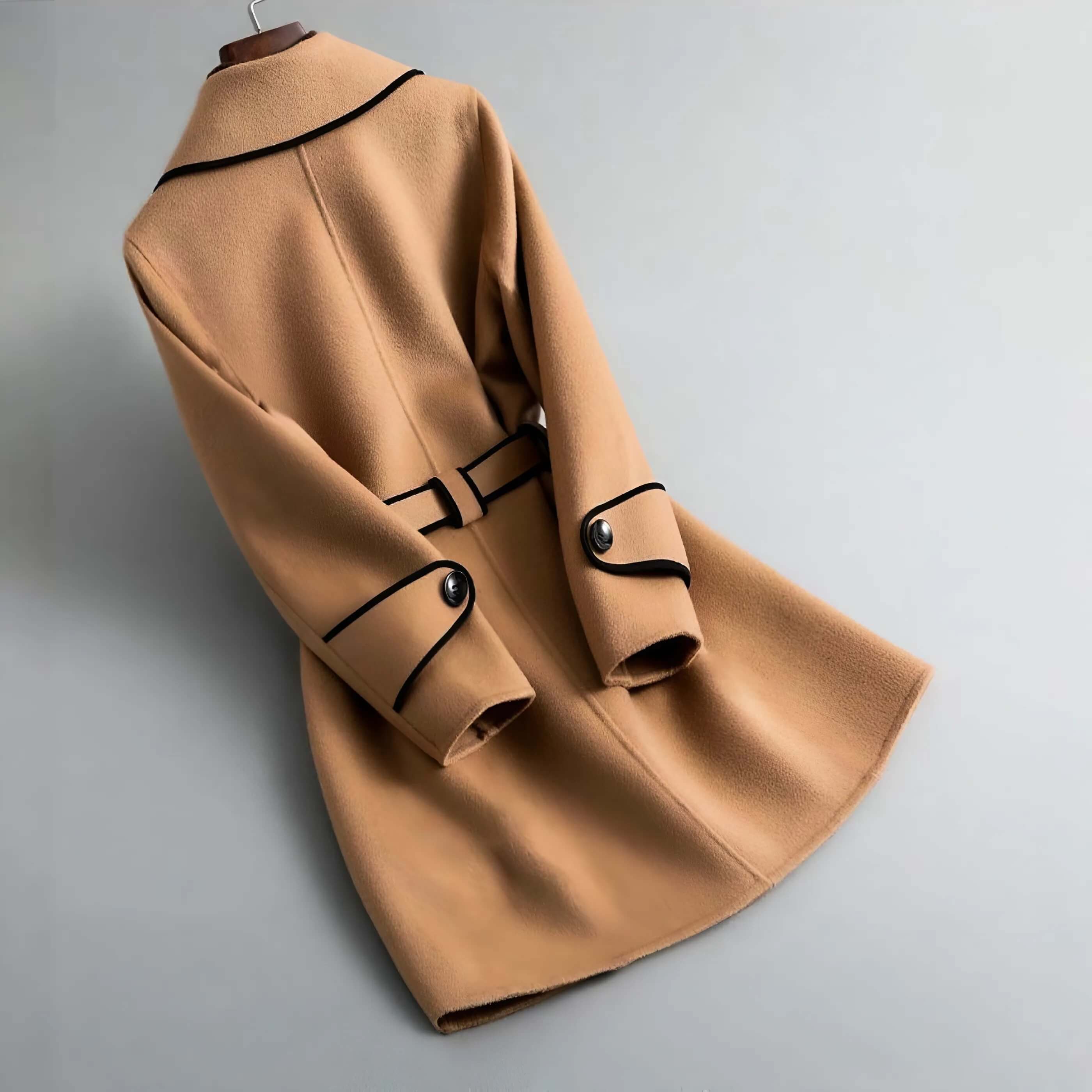 Manteau Chic Hiver Femme Long en Laine 4