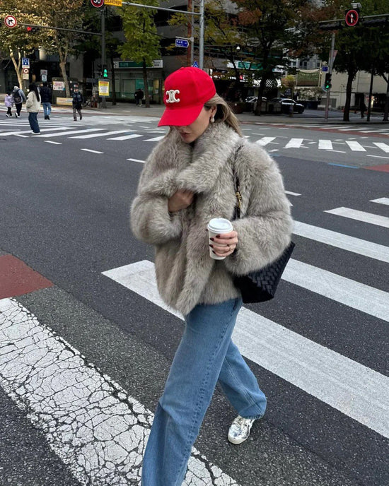 Manteau Femme Élégant en Fourrure Synthétique 11