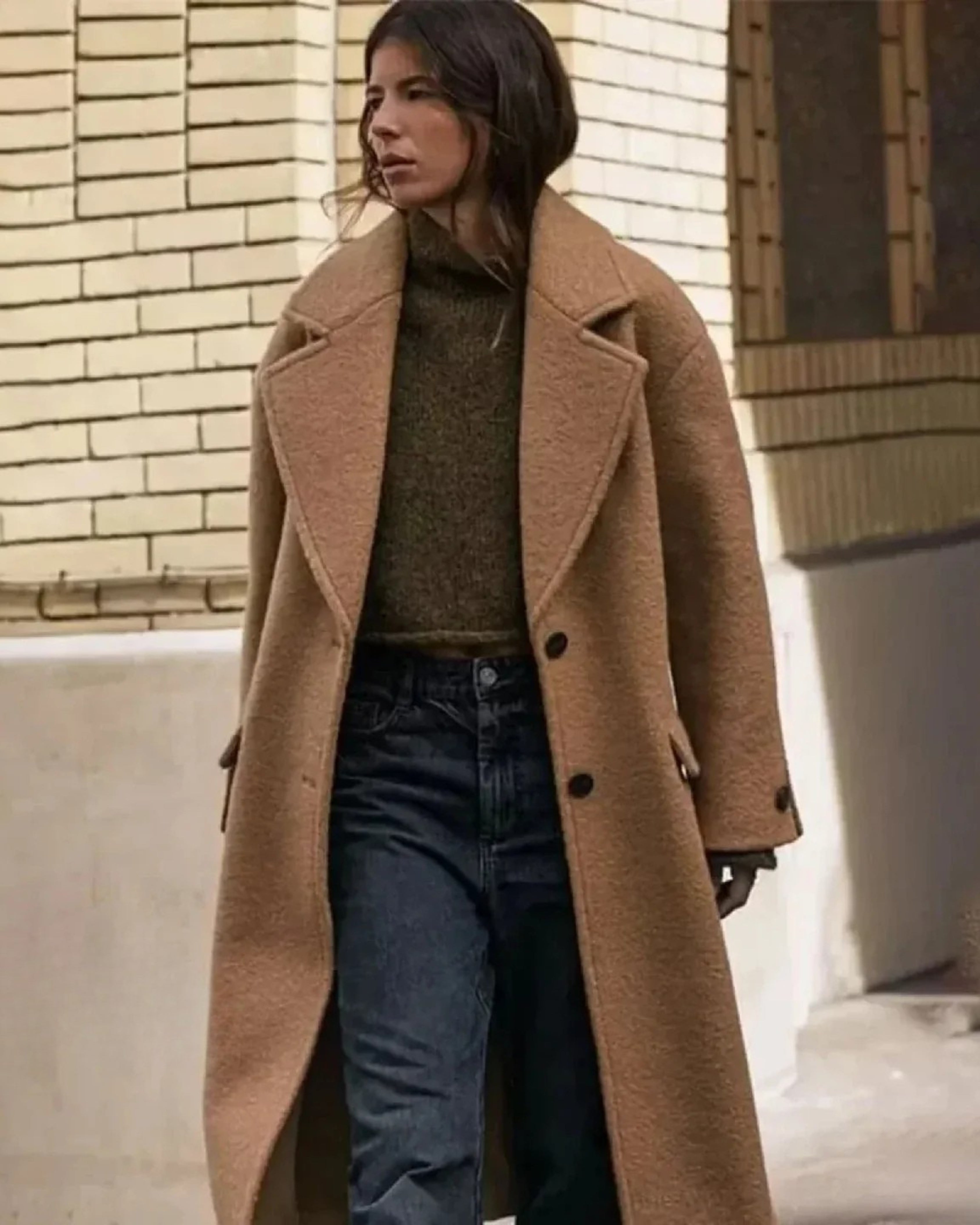 Manteau Femme en Laine Polyester Autumn Collection