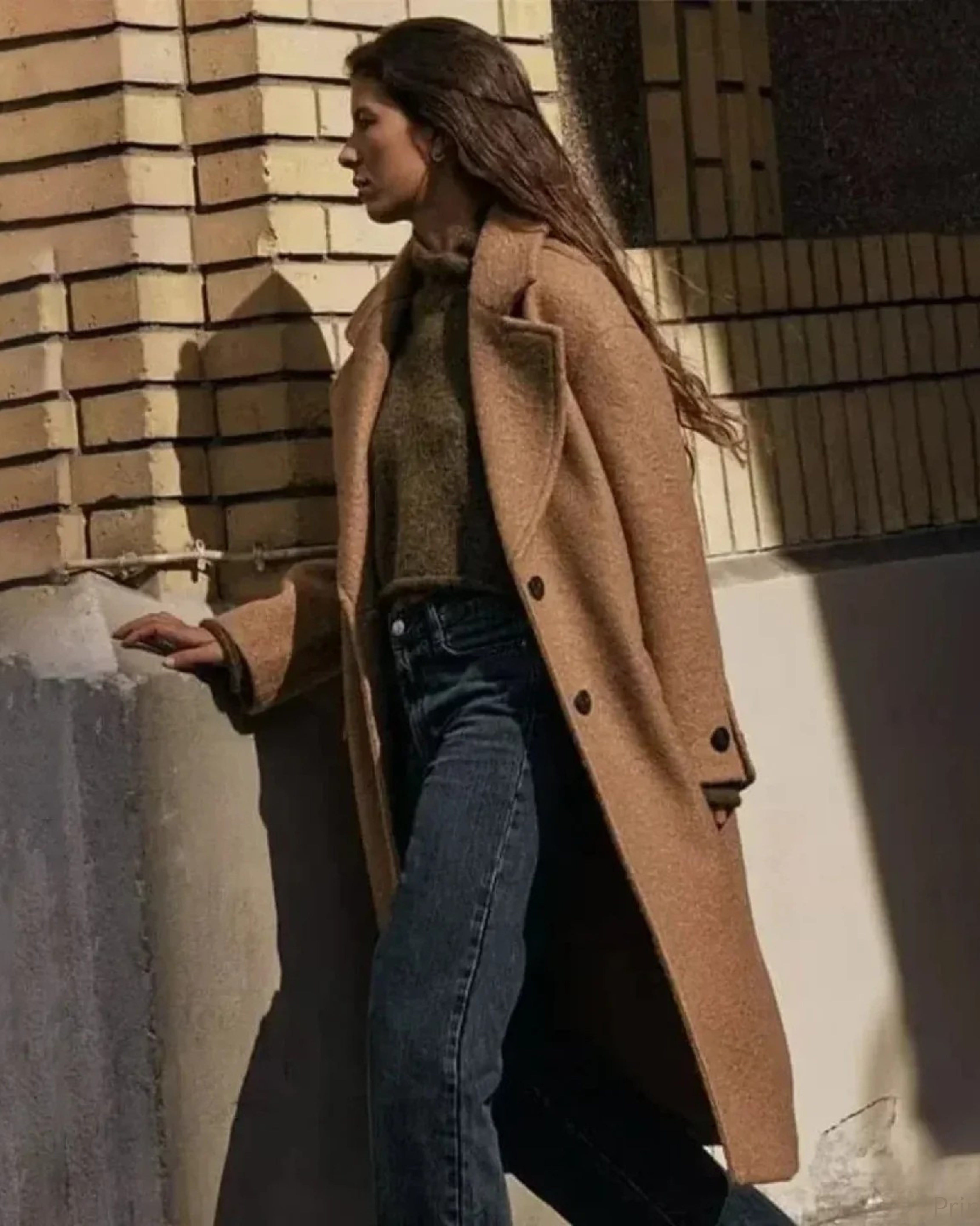 Manteau Femme en Laine Polyester Autumn Collection