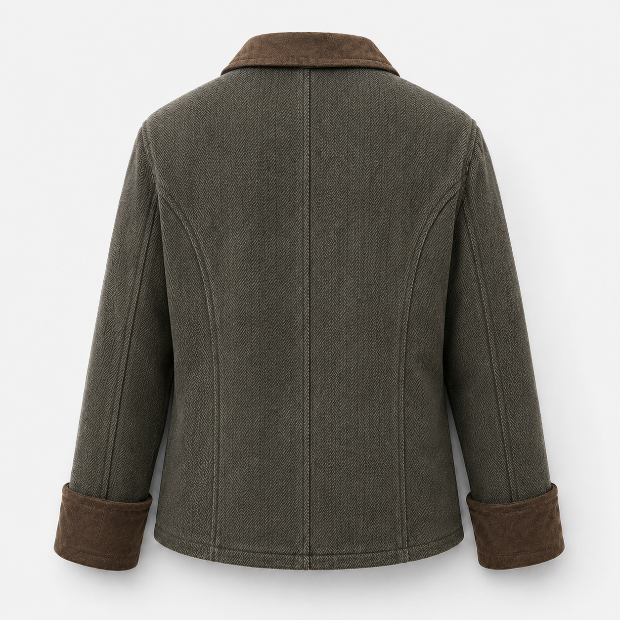 Manteau Hiver Femme Coupe Structurée Détails En Velours
