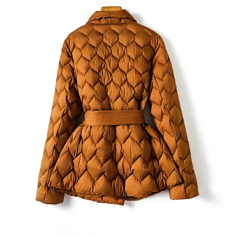 Manteau Hiver Femme Élégant Mi-Long Matelassé 3