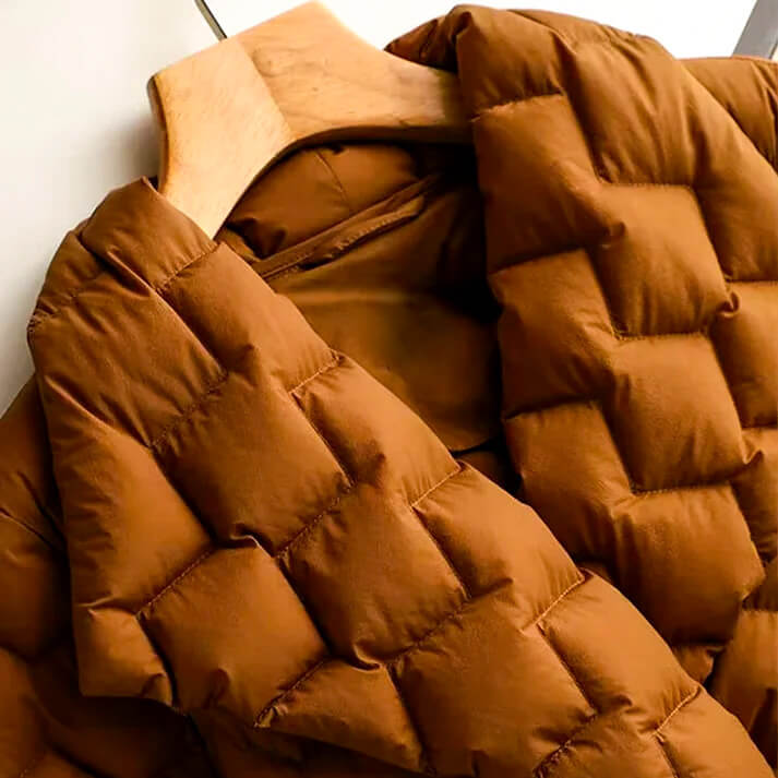 Manteau Hiver Femme Élégant Mi-Long Matelassé 4
