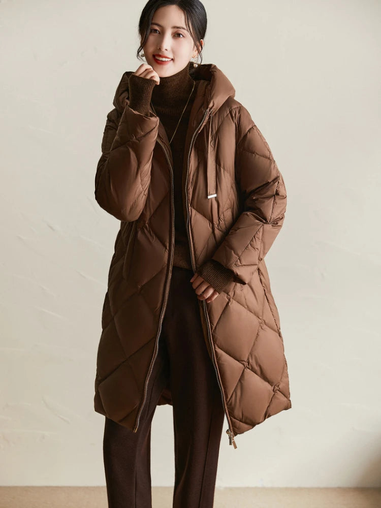 Manteau Hiver Femme Matelassé à Capuche 1