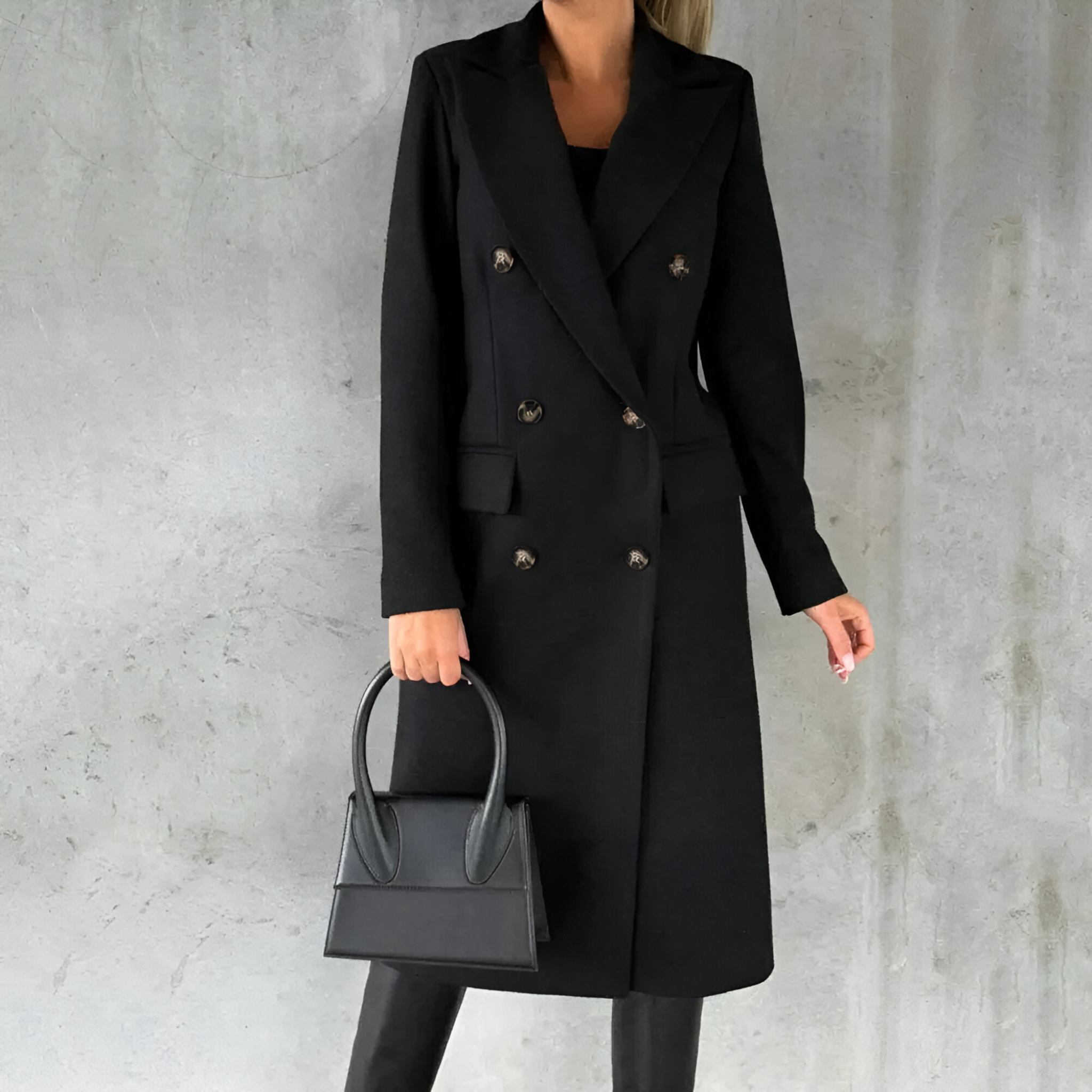 Damen Wintermantel Lang Polyester Herbstkollektion