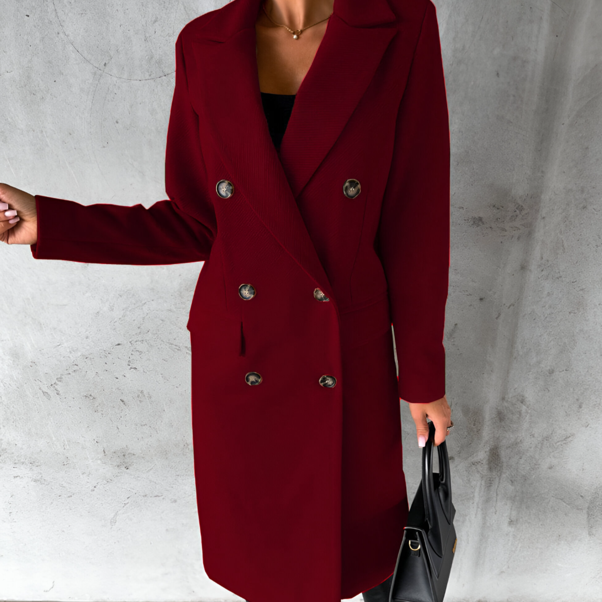 Damen Wintermantel Lang Polyester Herbstkollektion