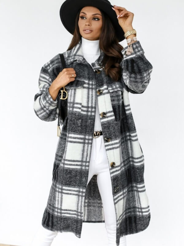 Manteau Long Femme Élegant Hiver Chic 4